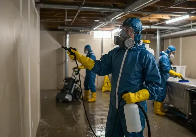 Basement Sanitization and Antimicrobial Treatment process in Baldwin, MI